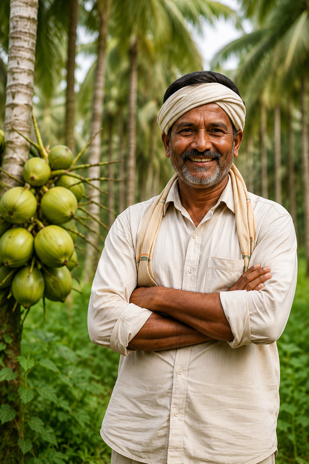 Indian farmer cultivating premium agricultural export products
