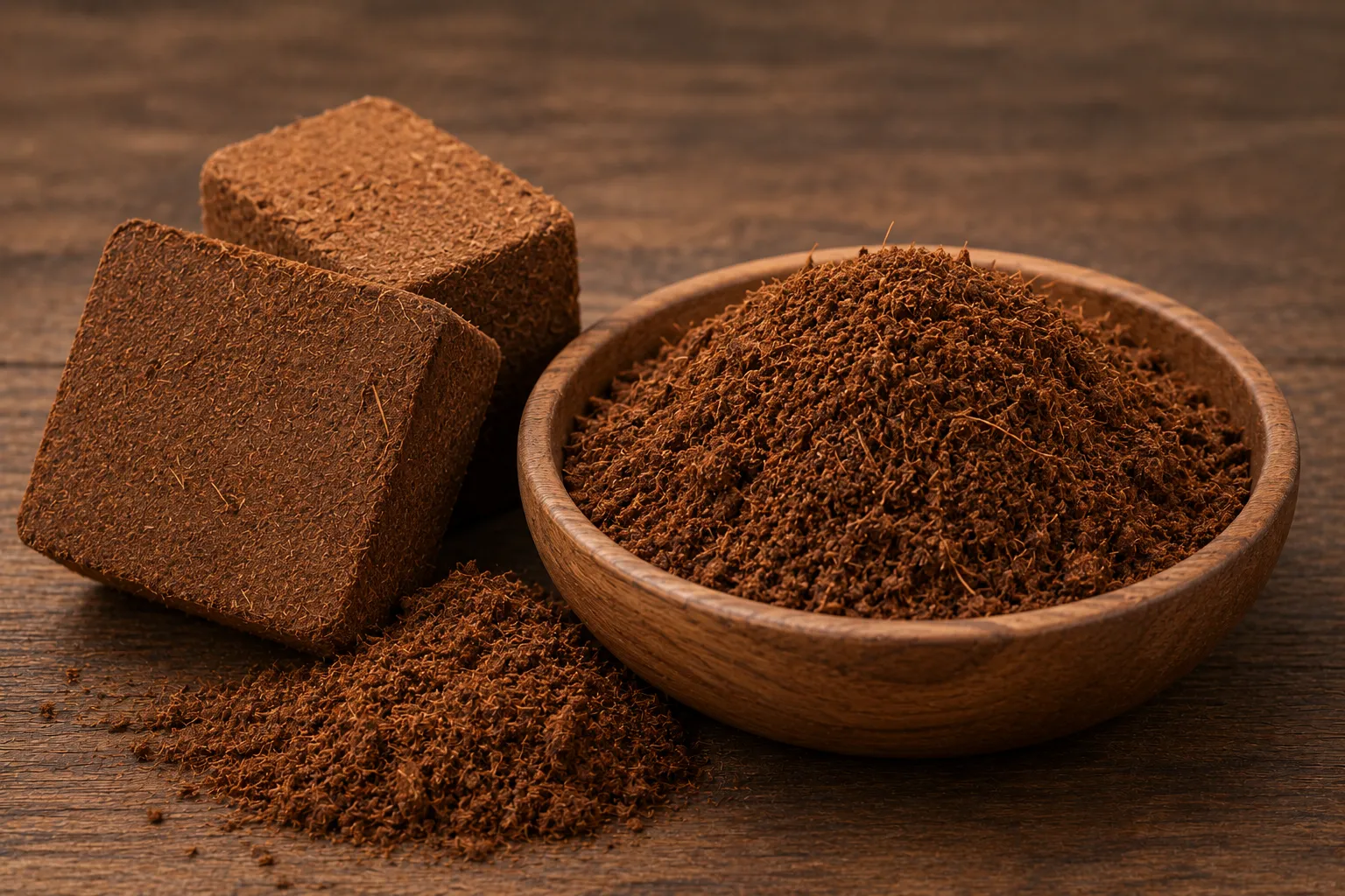 Coconut coir and cocopeat products from India