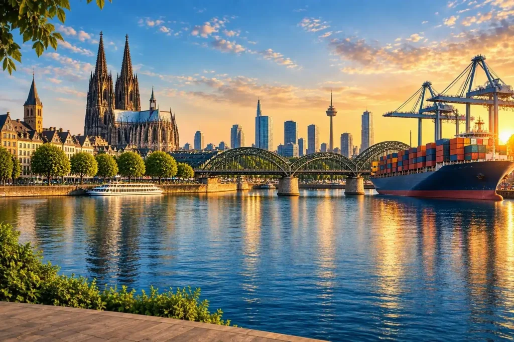 European cityscape representing international agricultural trade