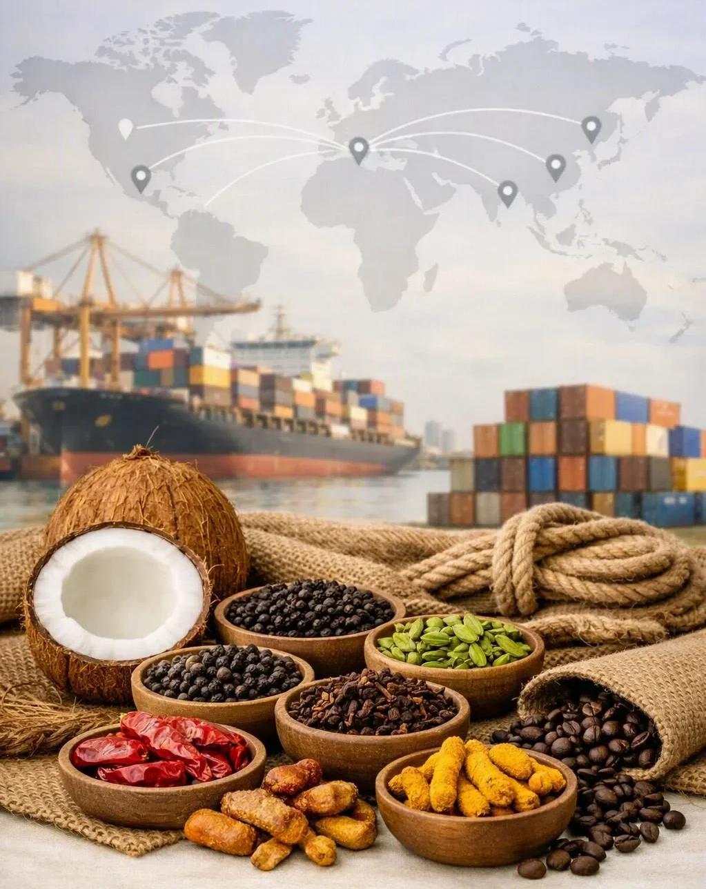 Indian agricultural products exported to global markets