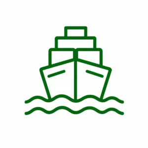 Cargo ship representing international agricultural shipments